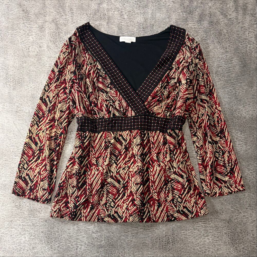 Vintage Empire Geometric Quarter Sleeve Top